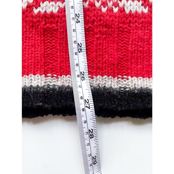 NWT Men's Marsh Landing Red Fair Isle Hand Knit Sweater Size M - Picture 8 of 8